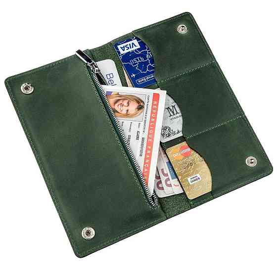 Бумажник унисекс вертикальный Зеленый (SHVIGEL) Киев