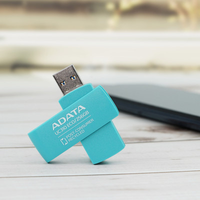 USB флеш накопитель ADATA 256GB UC310 Eco Green USB 3.2 (UC310E-256G-RGN) Винница - изображение 7
