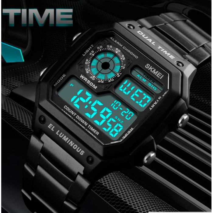 Чоловічий годинник Skmei 1335 Ripple Black Київ - фото 5