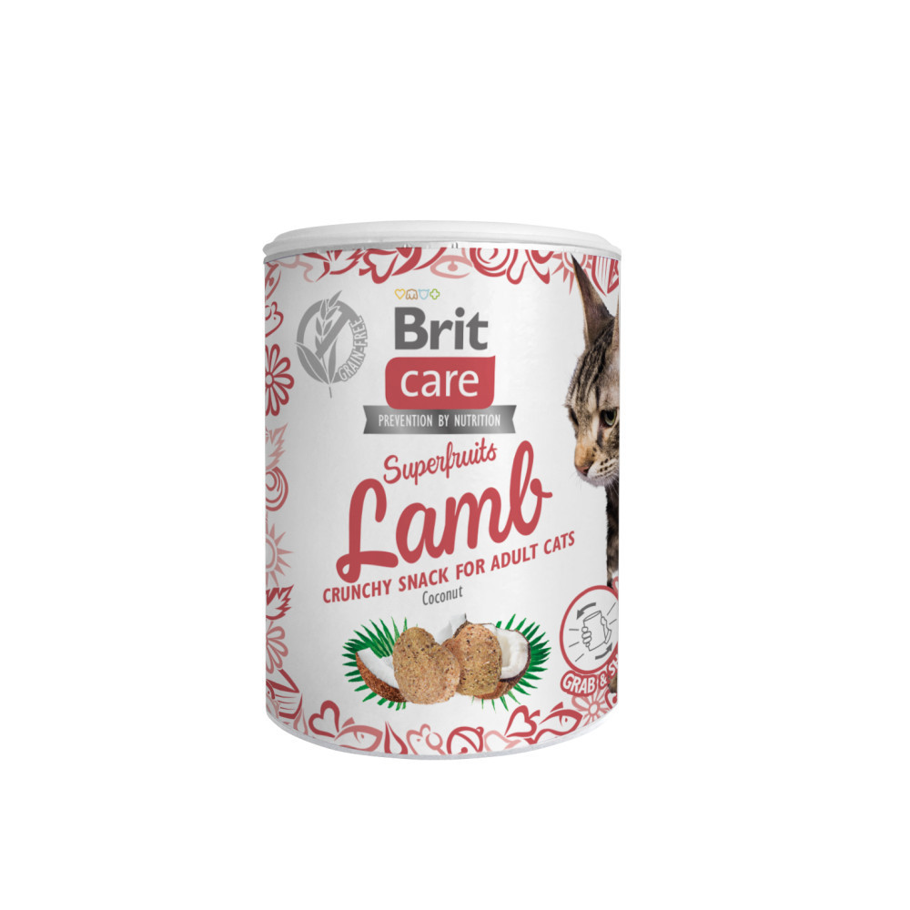Лакомства для кошек Brit Care Cat Snack Superfruits Lamb ягненок, 100 г Винница - изображение 1