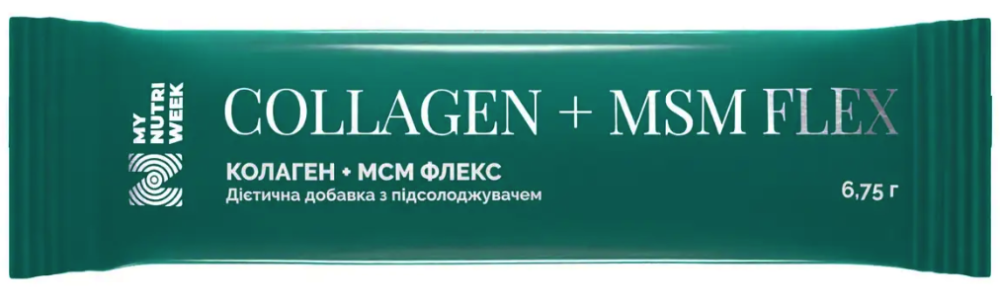 Колаген+МСМ Флекс My Nutri Week Collagen+MSM Flex 1 саше (6,75 г) Київ - фото 1