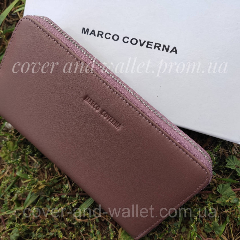 Жіночий шкіряний гаманець на блискавці світло рожевий Marco Coverna MC 7003 Київ - фото 9