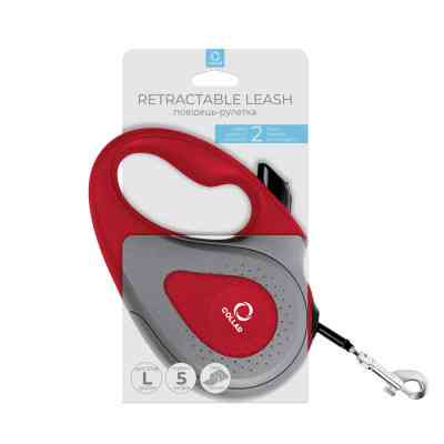 Повідок для собак Collar стрічка L до 50 кг 5 м червоний (81263) Вінниця