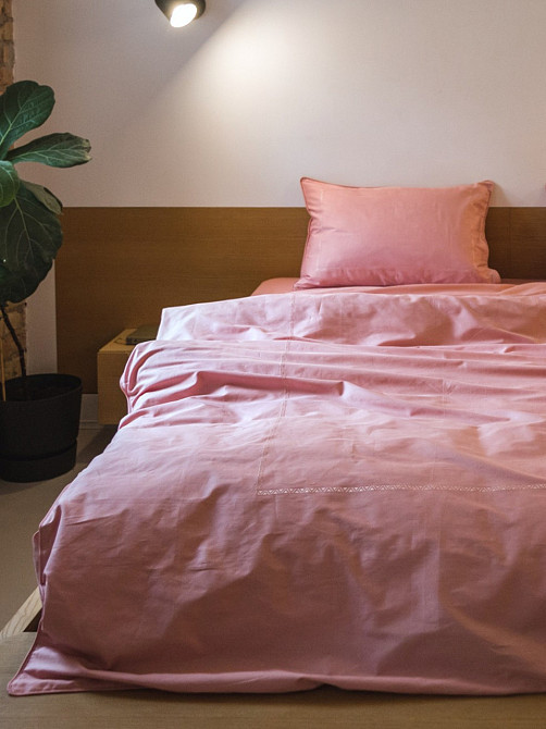 Ecotton Комплект постільної білизни Ecotton Євро з вишивкою та кантом Brindal Rose в чохлі для Коломия - фото 4