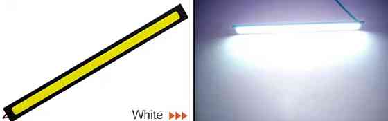 Светодиодная автомобильная led лента противотуманные ходовые огни COB 12v 17 см белый Киев