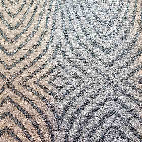 Шпалери метрові вінілові на флізелін 24 Carati Cristiana Masi геометрія смуги хвилі зелені золотисті 3д Київ