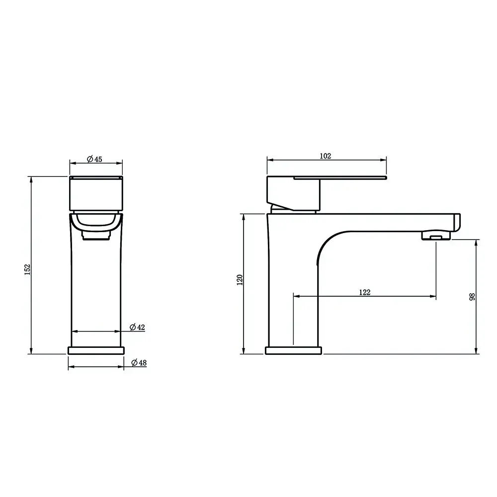 Змішувач для умивальника WEZER ROK1-05 сатин Київ - фото 8