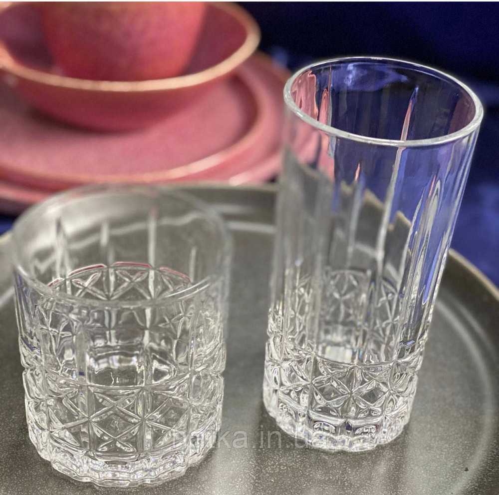 Набір склянок OLens " Шотландії" 350 мл 6 шт. високий прозорий для дому та ресторанів Київ - фото 3