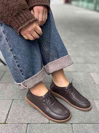 Arcoboletto Топсайдери жіночі на низькому ходу з натуральної шкіри на шнурках коричневі демісез Коломия