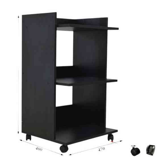 Тележка косметологическая для косметолога UK-05 на 3 полки Черный Киев