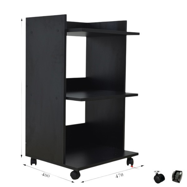 Візок косметологічний для косметолога UK-05 на 3 полиці Чорний Київ - фото 2