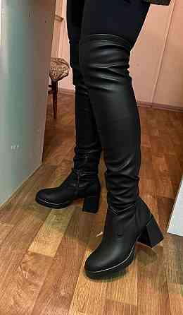 Ботфорти жіночі EDAN 388/1 чорні (зима євро-хутро, шкіра натуральна) (6189) Коломия