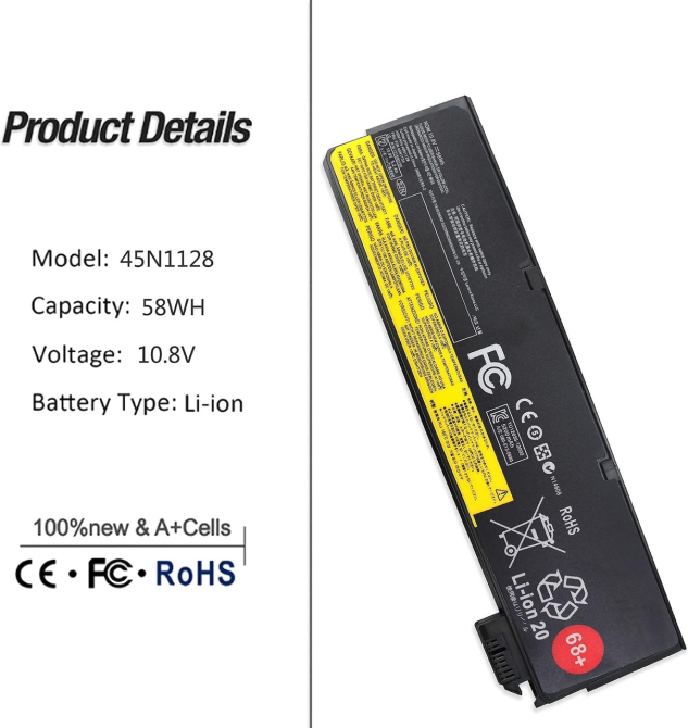 Аккумулятор K KYUER 68+ 48 Вт·ч для Lenovo ThinkPad X240 X250 X260 X270 T440 T450 T460 T550 T560, 10.8 В Киев - изображение 5