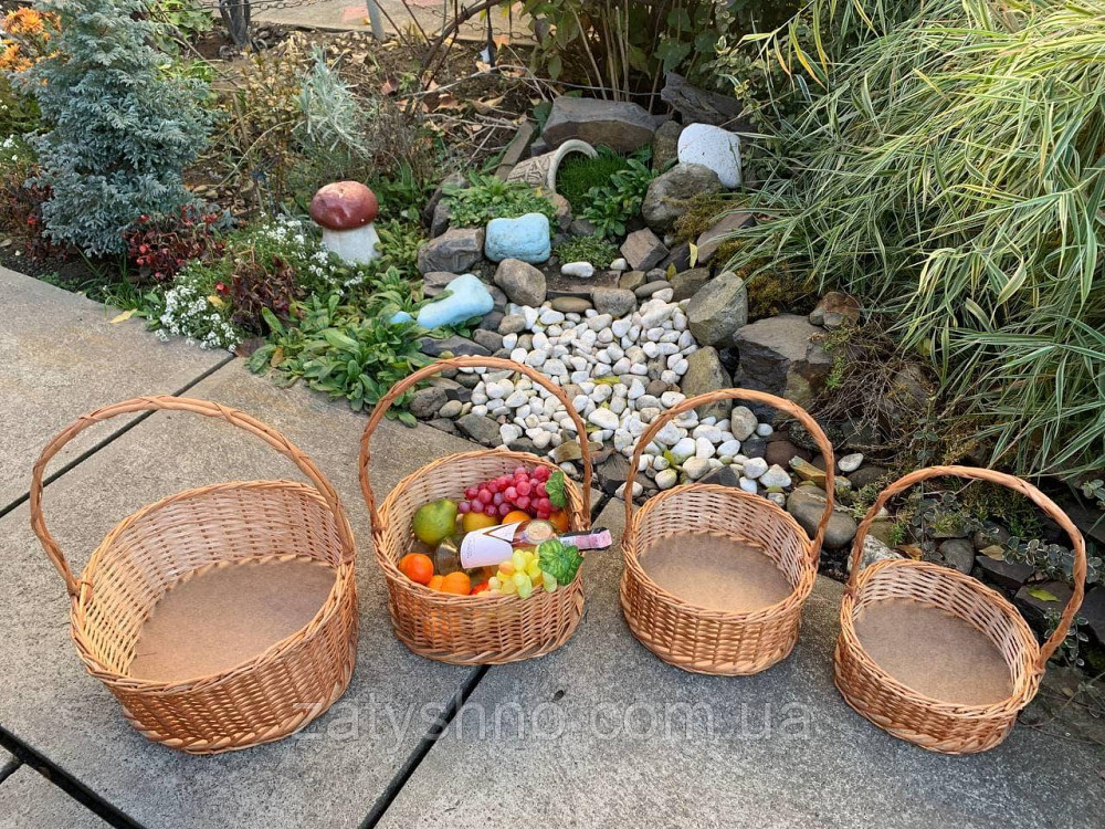 Корзина плетеная круглая | корзина из лозы пустая |плетеная корзина на фрукты Киев - изображение 9