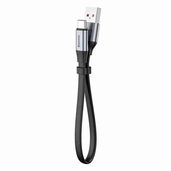 Кабель Baseus Simple HW Quick Charge Charging Data Cable USB For Type-C 40W 23cm Gray black Киев