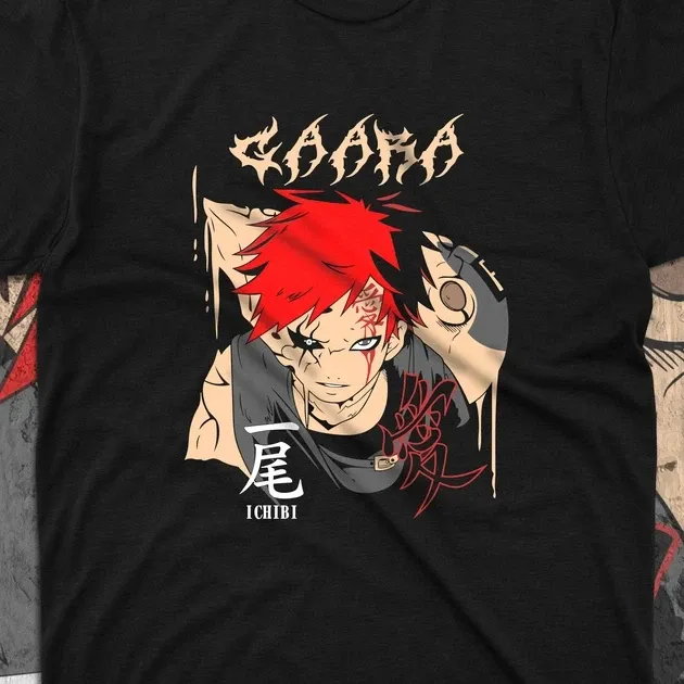 Футболка для підлітка хлопчика з принтом Наруто Гаара Розмір 160 Anime10313 Дніпро - фото 4