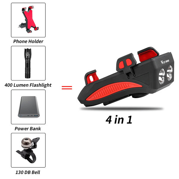 Фара для велосипеда з утримувачем телефону DEN-045 Feel Fit Бровари - фото 2