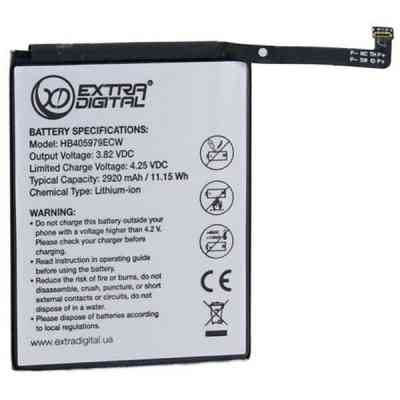 Аккумуляторная батарея для телефона Extradigital Huawei Nova Plus HB405979ECW 2920 mAh (BMH6497) Винница