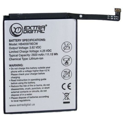 Акумуляторна батарея для телефону Extradigital Huawei Nova Plus HB405979ECW 2920 mAh (BMH6497) Вінниця - фото 1