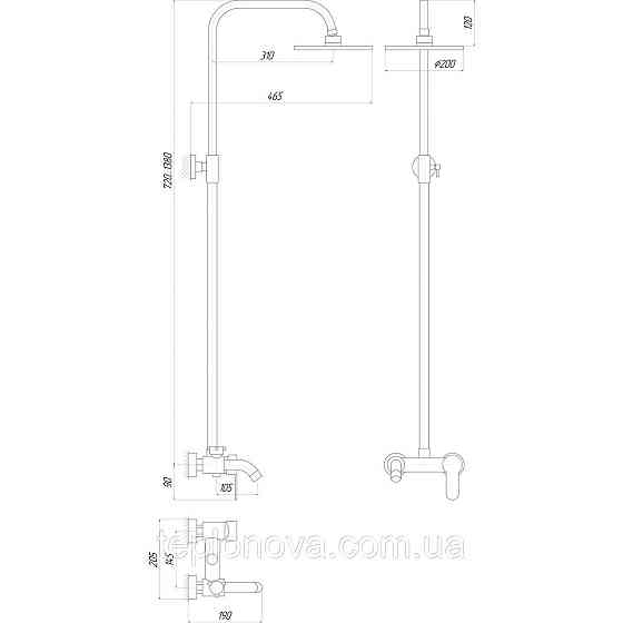 Душевая система Globus Lux LAZER GLLR-0001 Черновцы