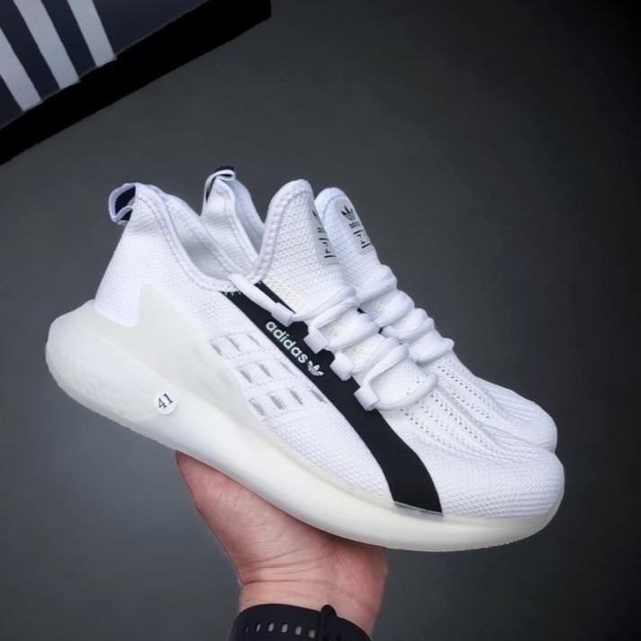 Кросівки Adidas Білі Чоловічі Адідас Ізі Boost Літні Сіточка (розміри: 41,42,43,44,45) Дніпро - фото 4