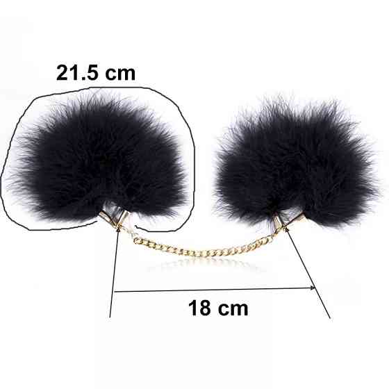 Інтимні наручники для ігор - розмір універсальний, колір чорний Київ