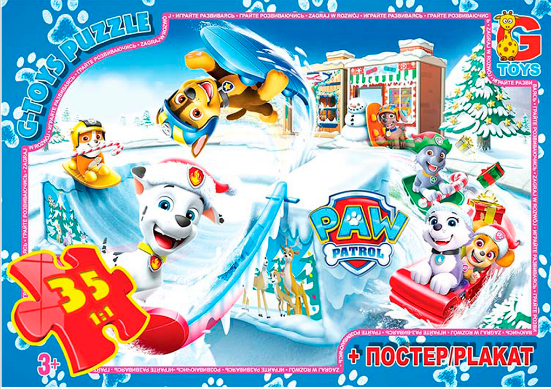 Пазли 35 елем."G-Toys""Paw Patrol" (Цуценячий патруль), шт Київ - фото 1
