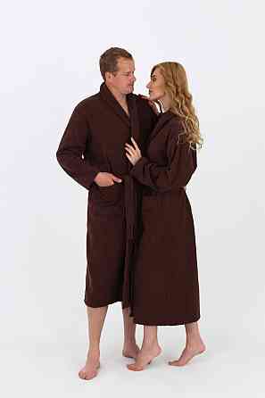 Мужской махровый халат Ideal Textile XL коричневый (56860507) Черновцы