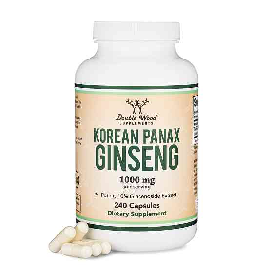 Корейский женьшень Double Wood Supplements Korean Panax Ginseng 1000 mg 240 capsules Луцк