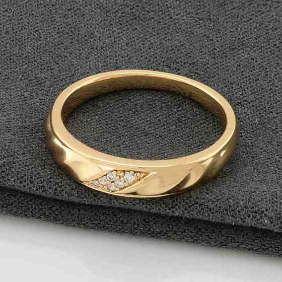 Кольцо 18 размер Xuping, (ширина 5мм, вес 2.2г), позолота 18К Киев