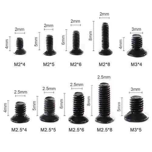 Гвинти мікрогвинти потайні для ноутбуків M2 M2.5 M3, 500шт, набір Вінниця