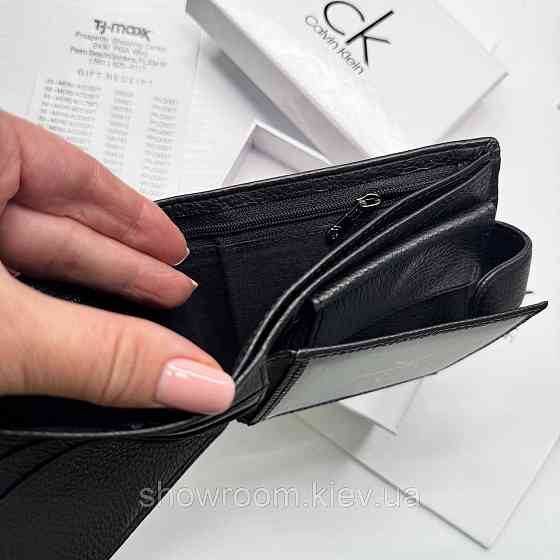 Мужской брендовый кошелек из натуральной кожи на кнопке (6608) Киев