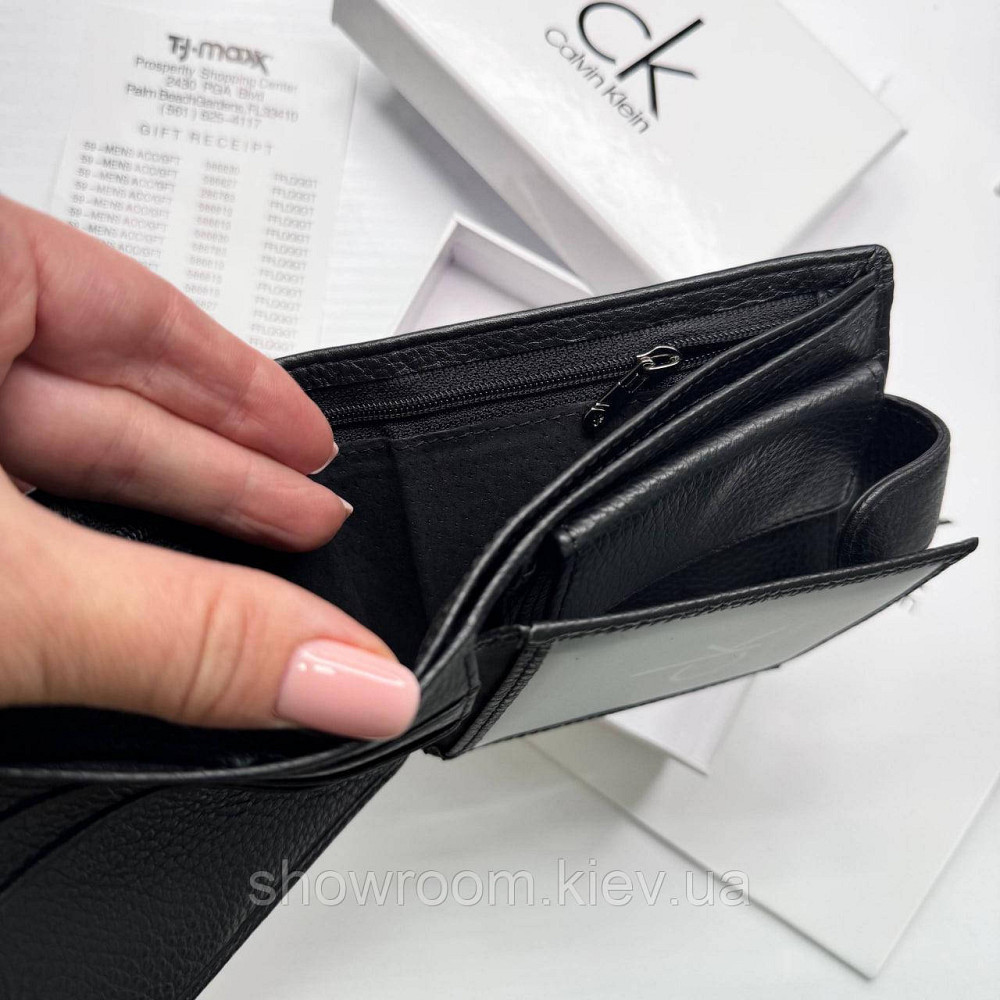 Мужской брендовый кошелек из натуральной кожи на кнопке (6608) Киев - изображение 5