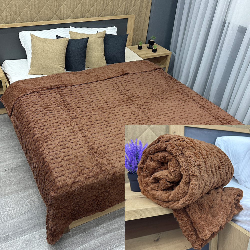 Плед-покривало 200х230 см (+-5см) Карамельний (87-237) Київ - фото 1