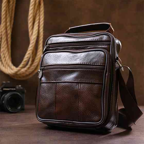 Мужская сумка из натуральной кожи Vintage 20450 Коричневый Киев