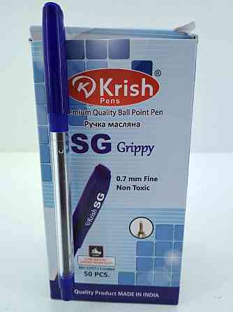 Ручка кулькова 0.7mm тм KrishA SG Grippy синя (50 шт.) Харків