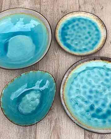 Салатник Olens "BLUE LAGUNA" 27x7 см кераміка круглий блакитний Київ