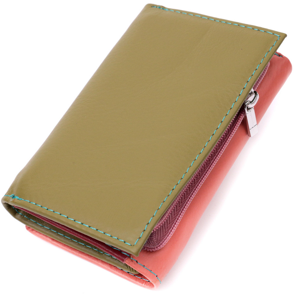 Модный женский кошелек из качественной натуральной кожи ST Leather 19464 Разноцветный Киев - изображение 5