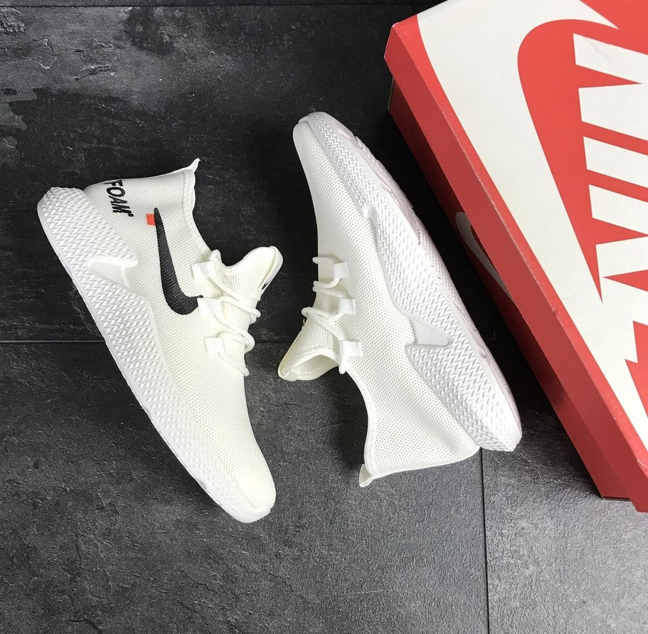 Кросівки Чоловічі Білі Тканинні Boost Пінка в стилі N!ke (розміри: 44,45) Дніпро - фото 9