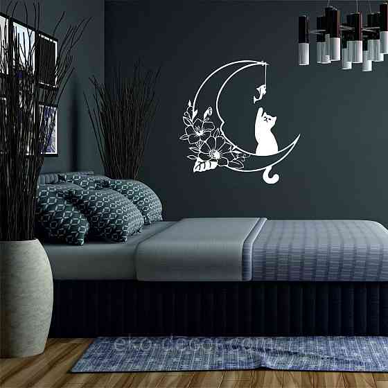 Декоративное настенное 3D Панно «Котёнок» Декор на стену с объемом 90*86 см, Белый Киев