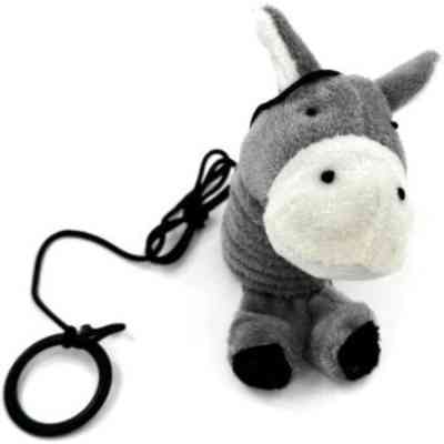 Іграшка для котів Hippie Pet Віслюк з мотузкою 14 см (HIPCT2304005-1) Вінниця