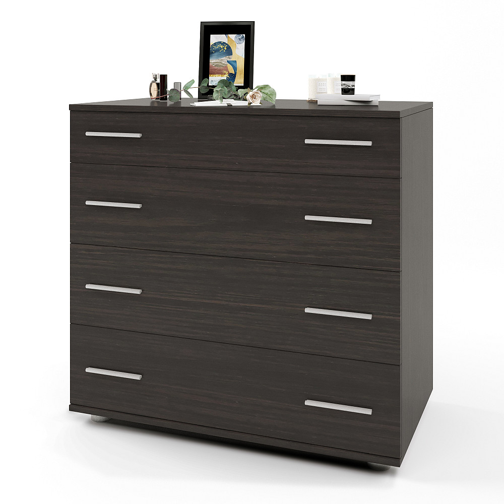 Маленький комод Эверест на 4 ящика К-1 80х45х73 венге темный (телескопы) (DTM-2444) Львов - изображение 2