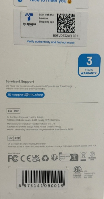 Power Bank INIU Bi-B61 22.5W 10000 mAh Black Киев - изображение 1