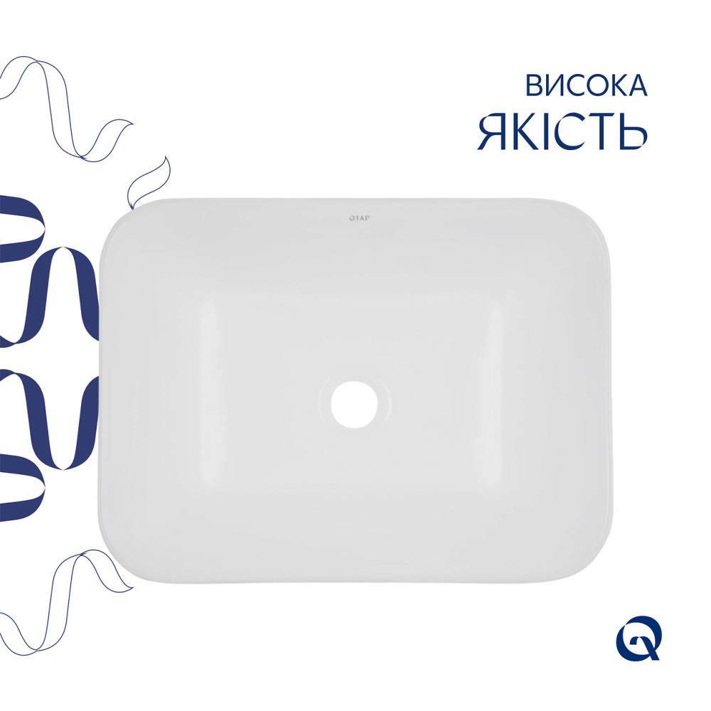 Комплект Qtap Scorpio: Раковина врезная прямоугольная 510х390х145 мм White + Донный клапан PU02 Киев - изображение 14