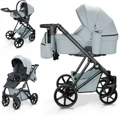 Детская коляска Mommo Royal 3w1 Wielofunkcyjny  Szara Eko Skóra Киев - изображение 1