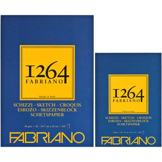 Склейка для рисунку та ескізів 1264 90г/м2 100л слонова кістка Fabriano Київ