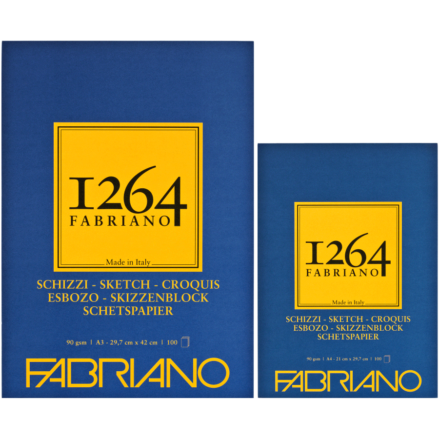 Склейка для рисунку та ескізів 1264 90г/м2 100л слонова кістка Fabriano Київ - фото 1