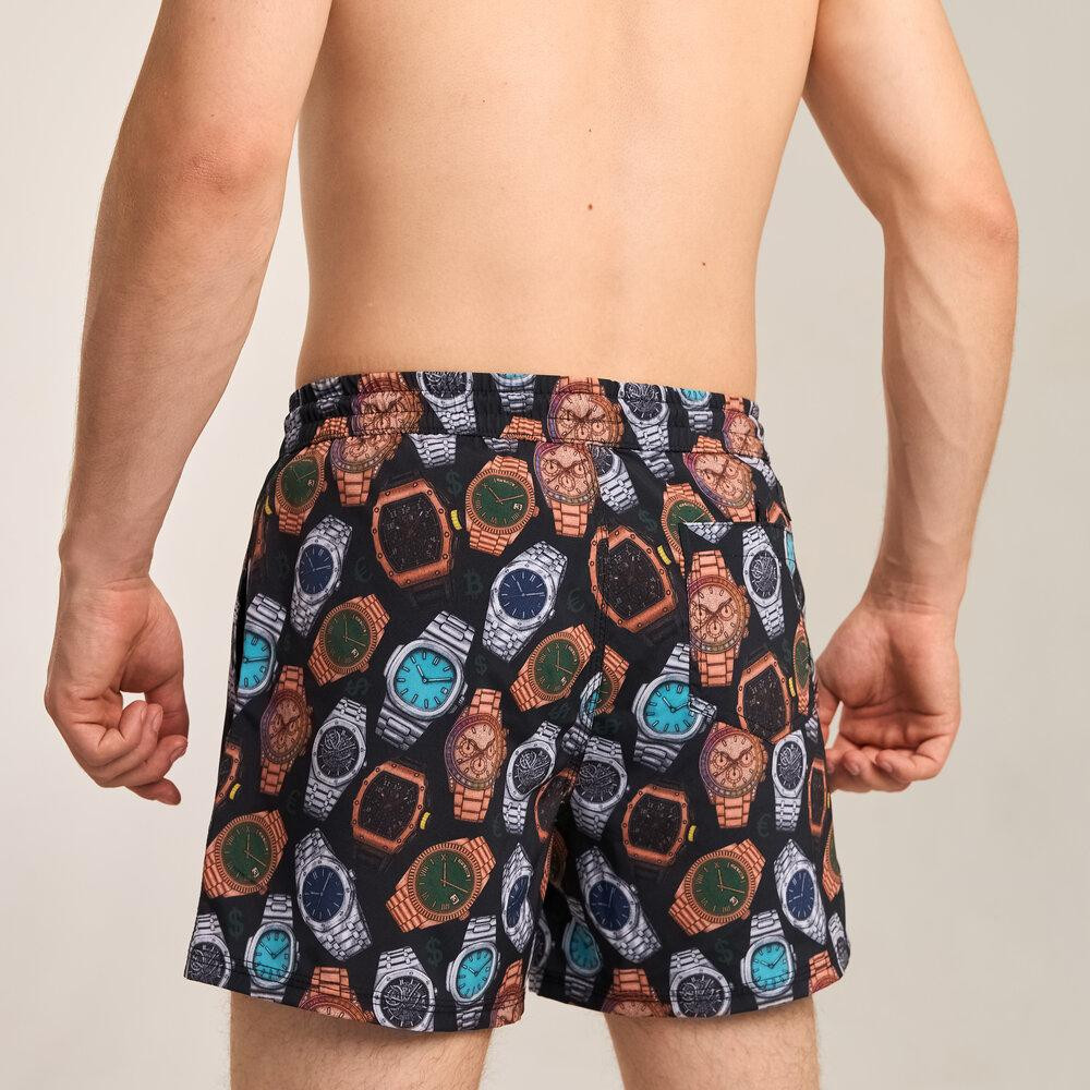 Принтованные мужские шорты для плавания Pobedov Pool day Hodynnyky Киев - изображение 3