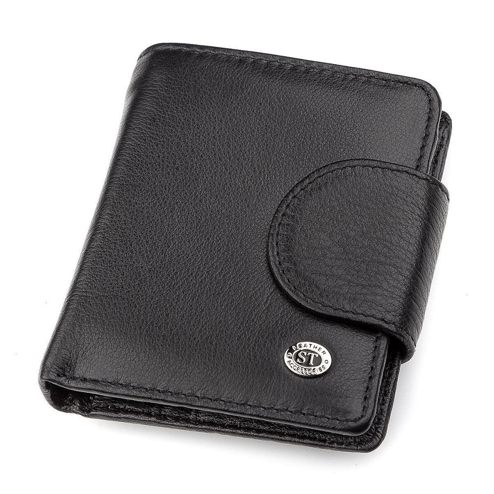 Гаманець жіночий ST Leather 18497 (ST415) шкіряний Чорний Київ - фото 11