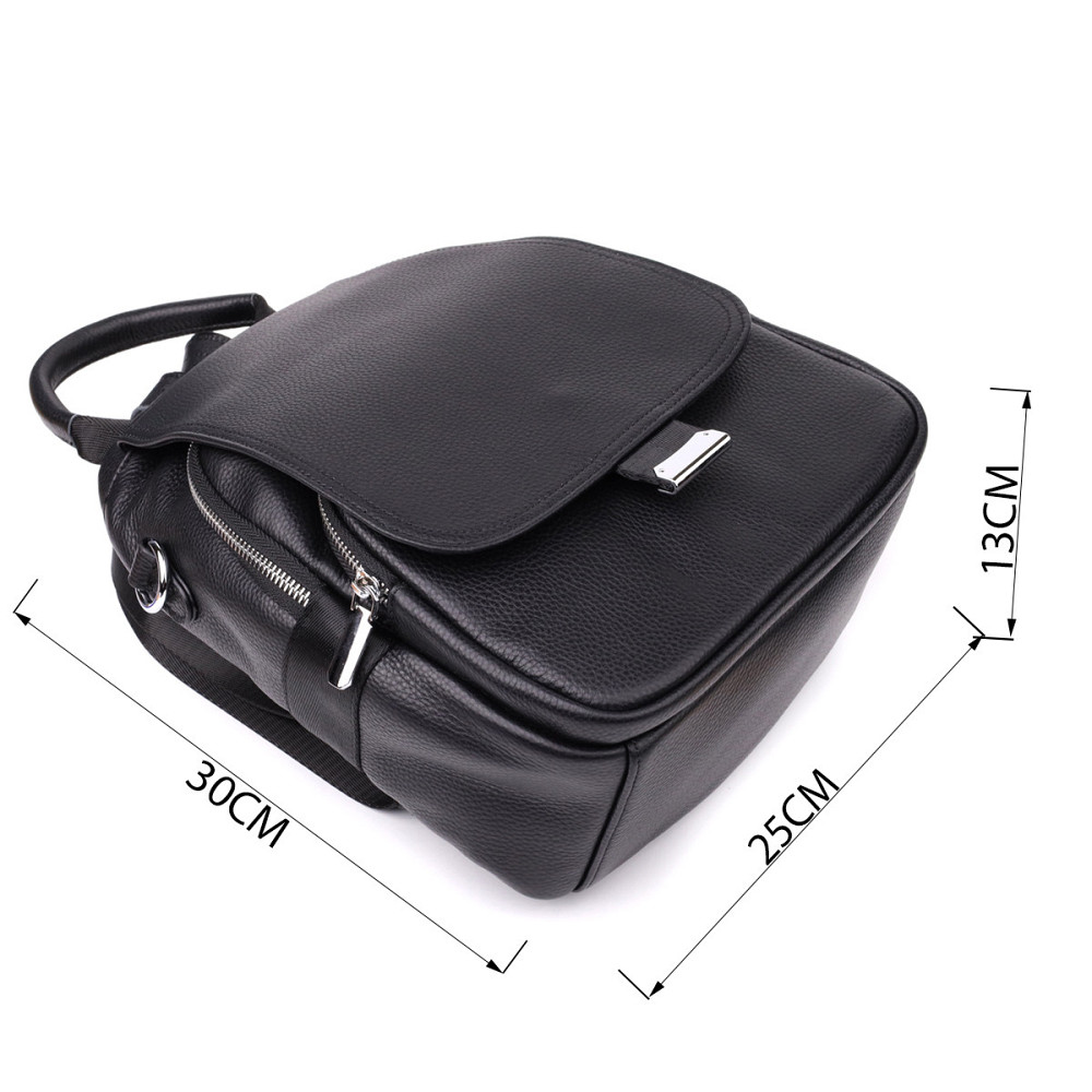 Жіночий рюкзак з натуральної шкіри Vintage 23056 Чорний Київ - фото 3